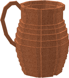 A handmade clay pitcher suitable for kitchens, taverns, storage areas, and medieval domestic scenes.